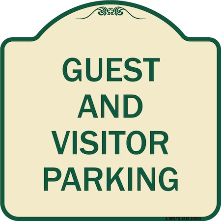 Signmission Guest and Visitor Parking Heavy-Gauge Aluminum Architectural Sign, 18" x 18", TG-1818-23933 A-DES-TG-1818-23933